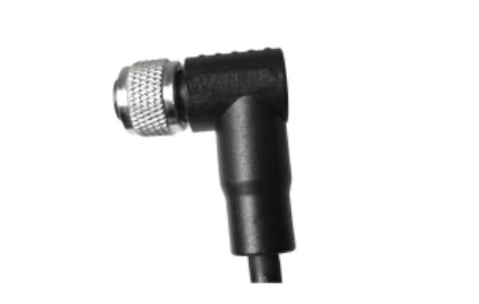 M12 hona vinklad oskärmad A-Kodning 8PIN PVC-kabel 1,0M M12*1,0