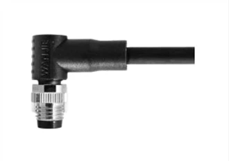 M8 Hane Right Angle UnShield A-Kodning 6PIN PVC 2.0M M8X1.0